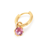Pink Dazzle Drops with Classic Charm Hoops