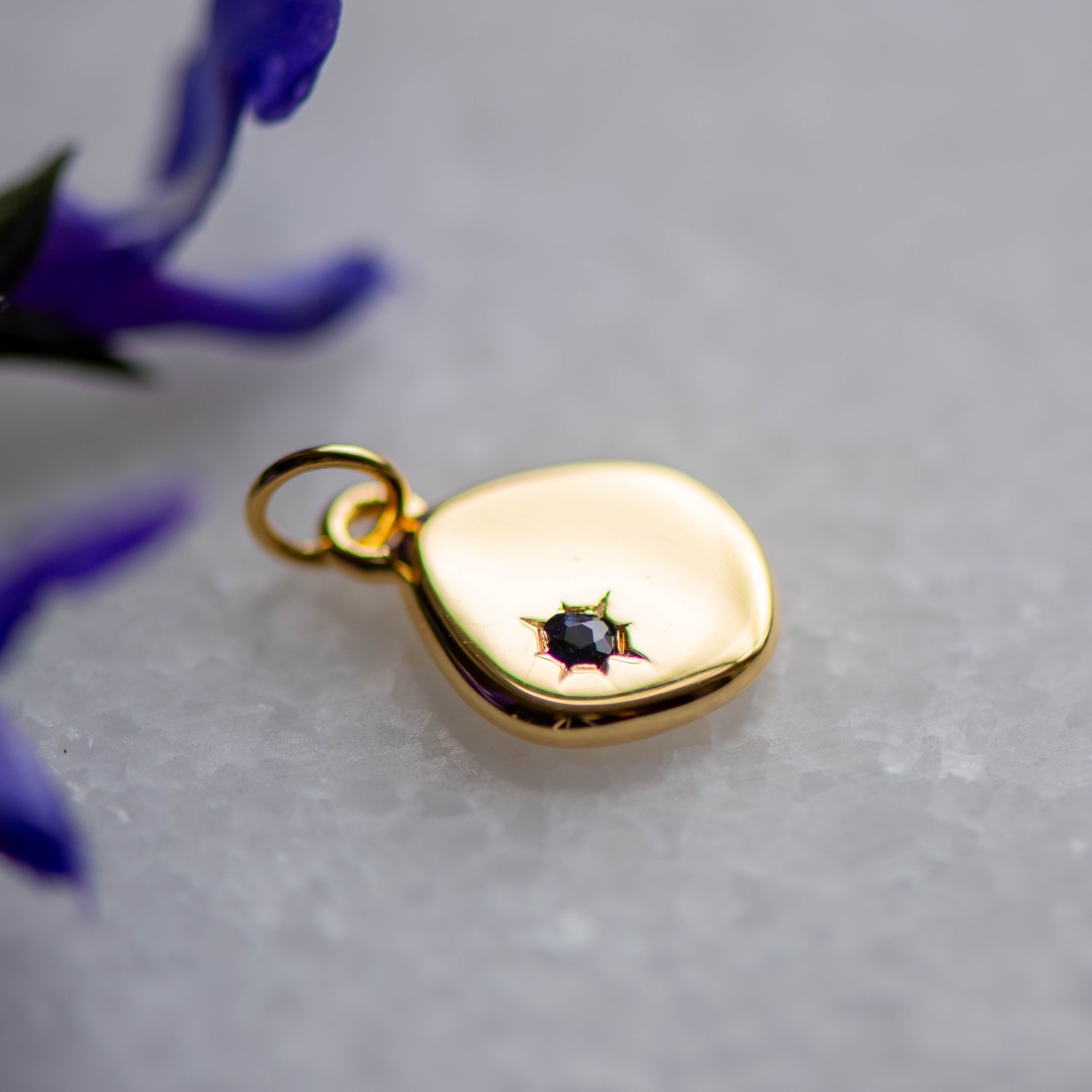 September Birthstone - Sapphire Pendant in Gold