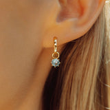 Aqua Dazzle Drops with Classic Charm Hoops