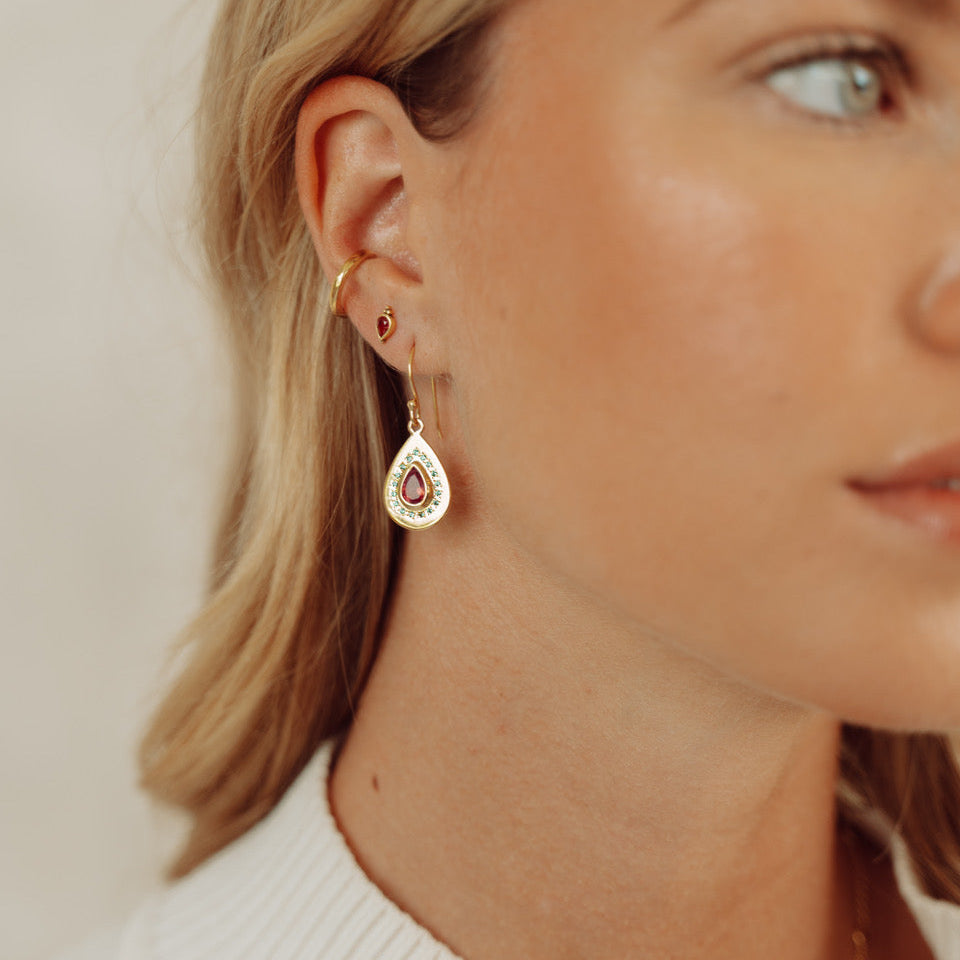 Tourmaline drop earring