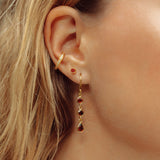 The Y Drop Necklace and Triple drops in Garnet