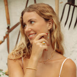 Aqua Chalcedony Radiance drops with Marilyn necklace