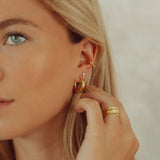 Cross studs with white Cubic Zirconia