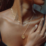 Marilyn in crystal paired with the Elsa Luna in Gold