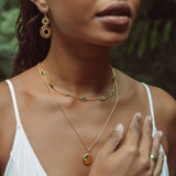 Marilyn Necklace in Gold with Green Onyx
