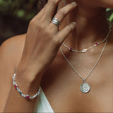 The Coco Bracelet in Ruby Quartz and Silver