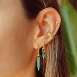 Long Malachite Icicle (without Hoops)