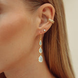 Aqua Chalcedony Radiance drops with Marilyn necklace