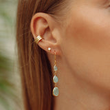 Aqua Chalcedony Radiance drops with Marilyn necklace