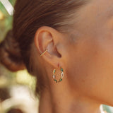 Gemstone hoops in Pink and Green Zirconia