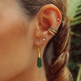 Oasis Drop Earring in Gold and Green Onyx
