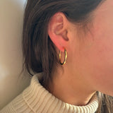 Gold Squared Hoops