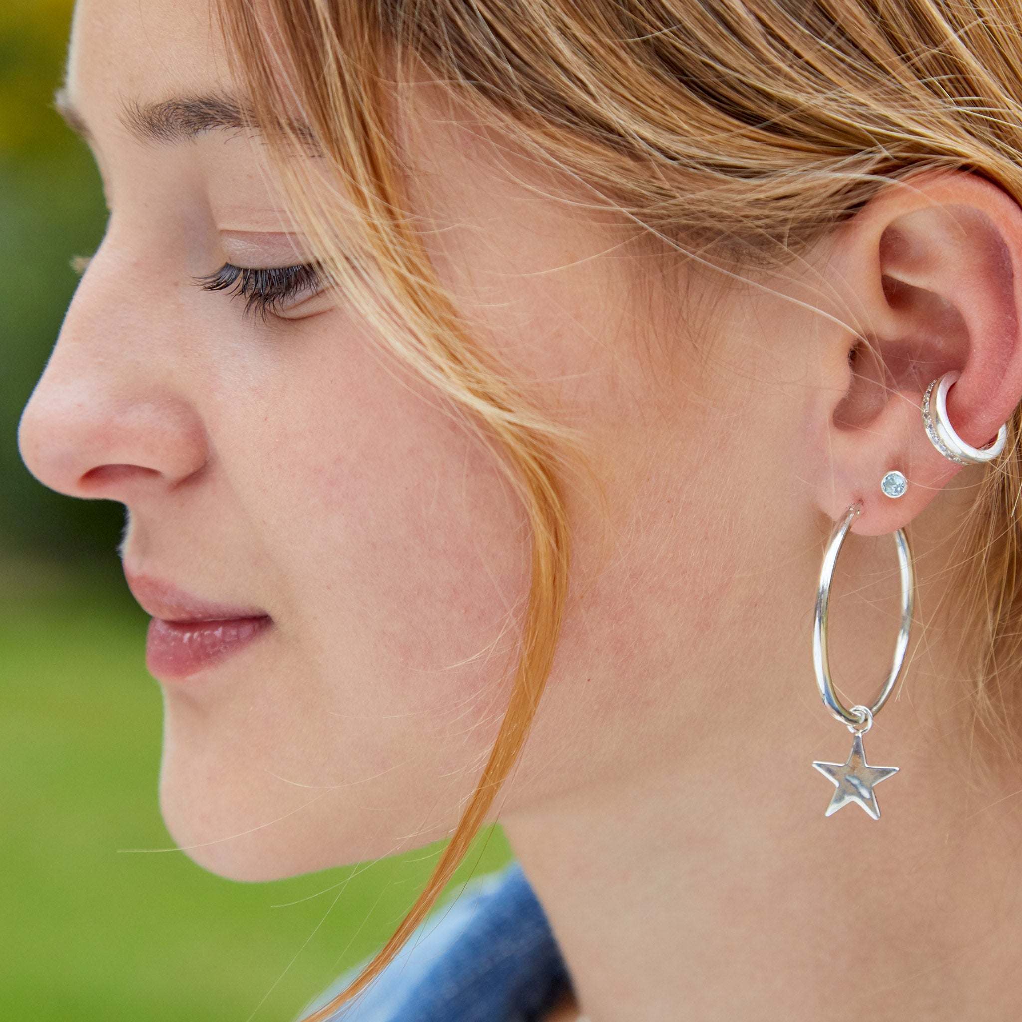 Kyffin Cuff in Silver Earring Memara 