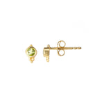 Dudley Stud in Gold with Peridot Earring Memara 