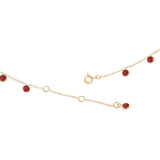 Zaza Necklace in Gold with Garnet Necklace Memara 