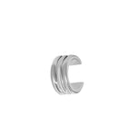 Triple Cuff in Silver Earring Memara 