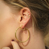 Aquila Studded Ear Jewel in Gold with Zirconia
