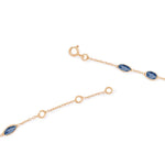 Malike Necklace in Gold and London Blue Topaz Necklace Memara 