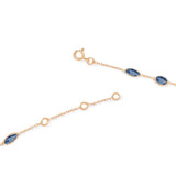 Malike Necklace in Gold and London Blue Topaz Necklace Memara 