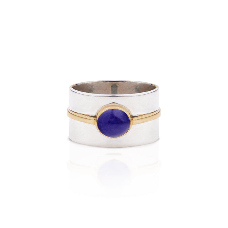 Aladdin Ring in Silver with Lapis Lazuli Ring Memara 