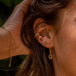 Tear Drop Earring in Gold with zirconia Earring Memara 