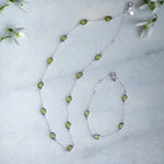 Marilyn Necklace in Silver with Peridot Necklace Memara 
