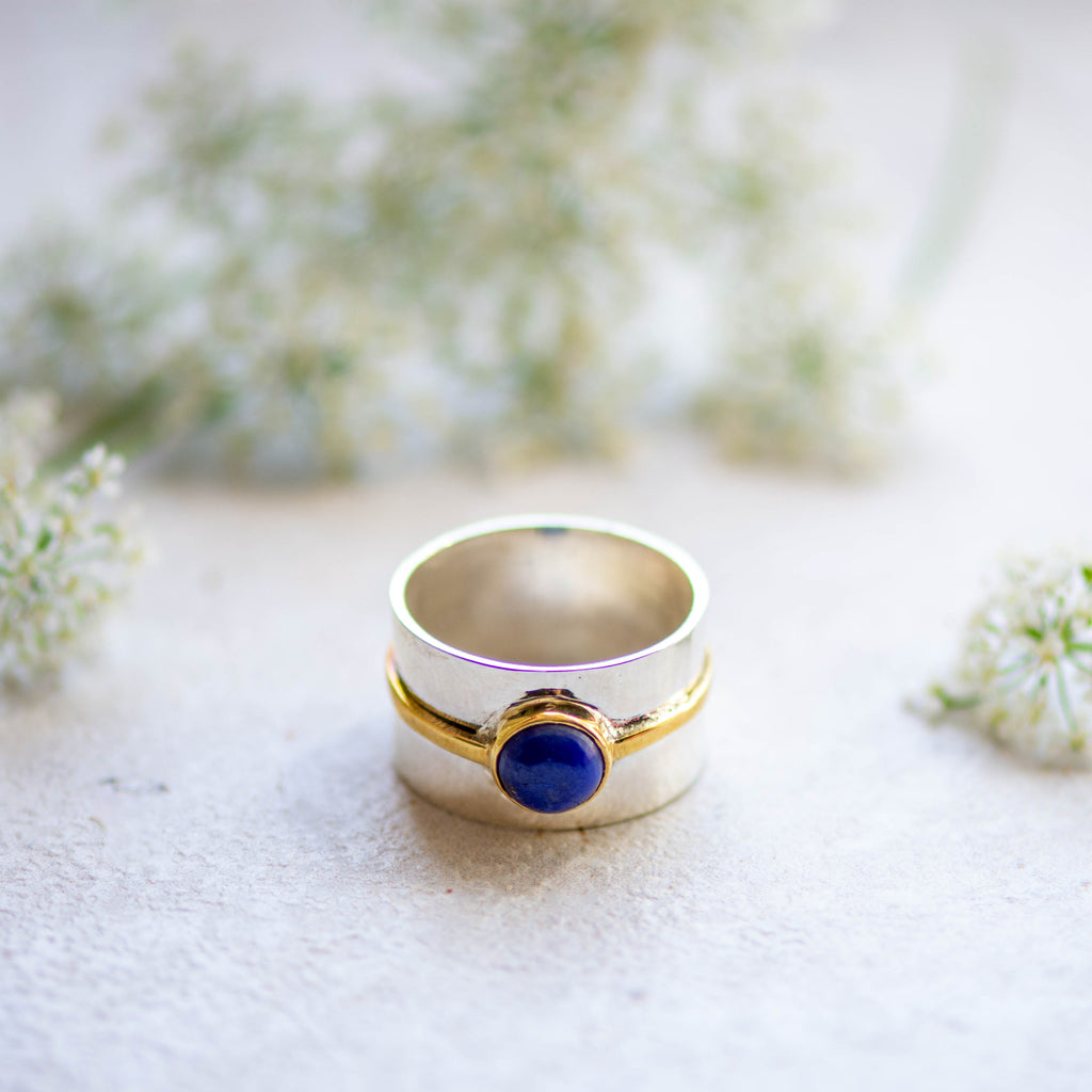 Aladdin Ring in Silver with Lapis Lazuli Ring Memara 