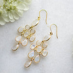 Waterfall Earrings in Gold with Moonstone Earring Memara 