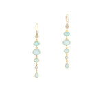 Cascade Earrings in Gold with Aqua chalcedony Earring Memara 