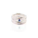 Filigree Ring in Silver with Sapphire Ring Memara 