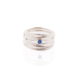 Filigree Ring in Silver with Sapphire Ring Memara 
