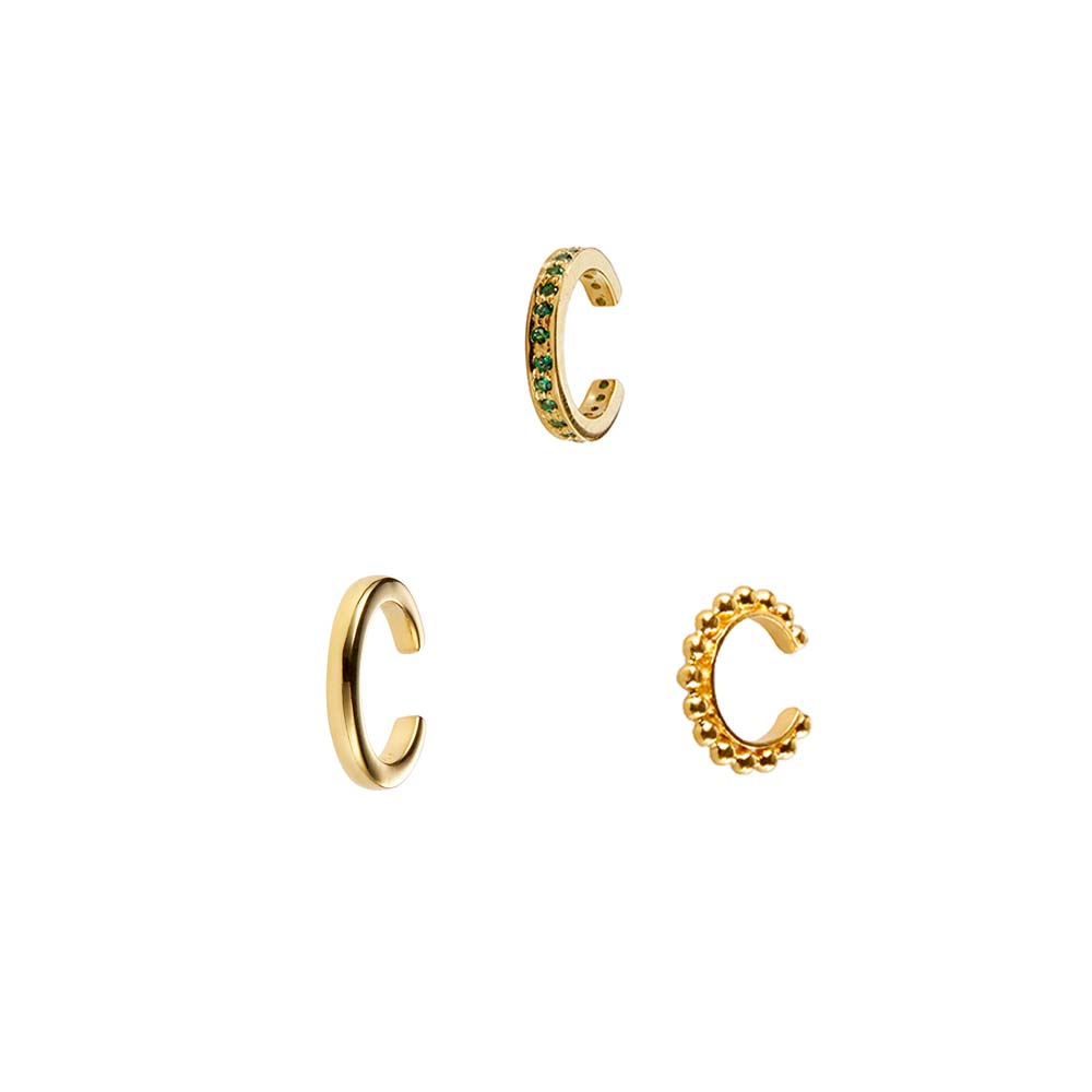 Gold & Emerald Cuffs – Jewellery Set Memara 