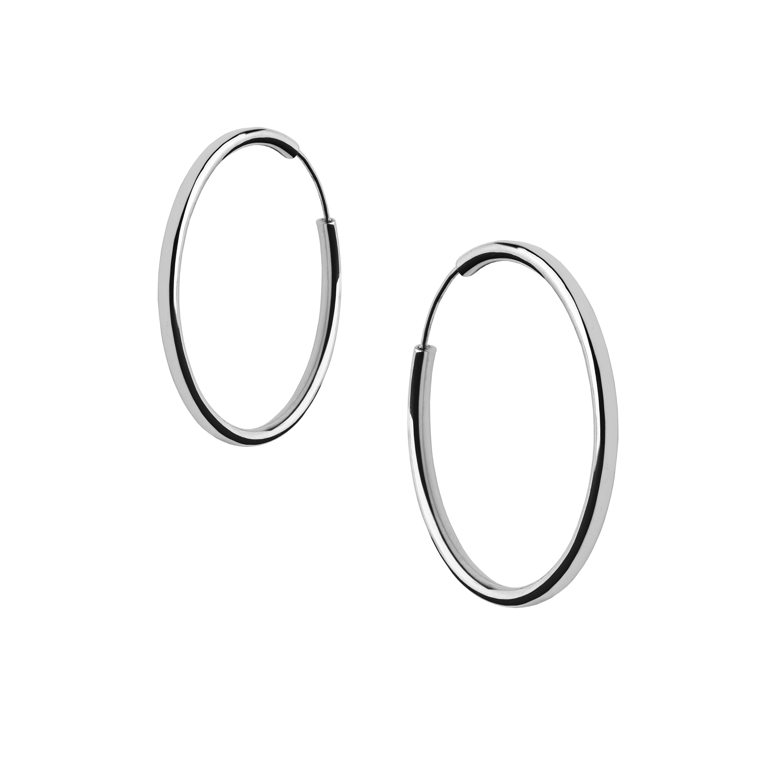 Holly Hoops in Silver Earring Memara 