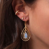 Acer Ear Stud in Gold with Zirconia