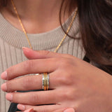Kalinka Turning Ring in Silver and Brass