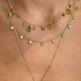 Zaza Necklace in Gold with Peridot Necklace Memara 