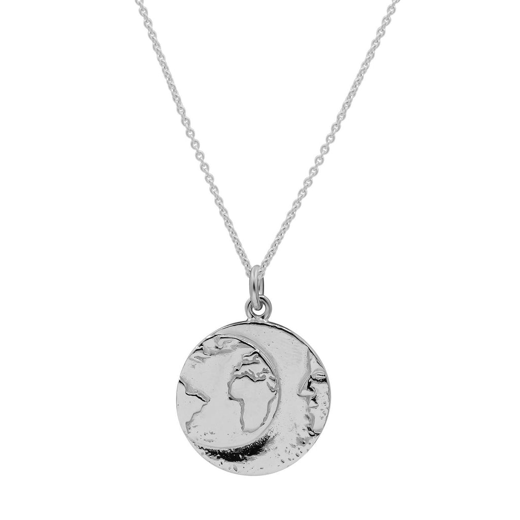One World in Silver Necklace Memara 