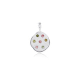 Stargazer Pendant in Silver and Tourmaline with matching earrings