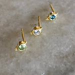 Dudley Stud in Gold with Peridot Earring Memara 