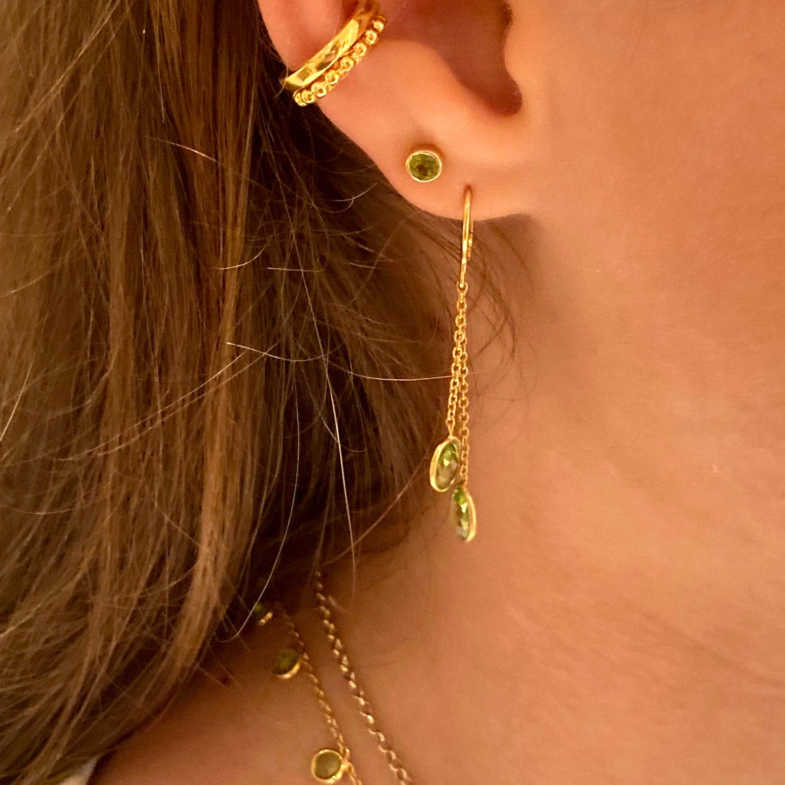 Duals in Peridot Earring Memara 