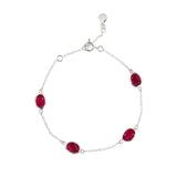 Marilyn Bracelet in Silver with Ruby quartz Bracelets Memara 