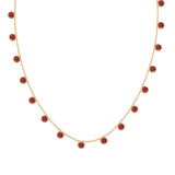 Zaza Necklace in Gold with Garnet Necklace Memara 