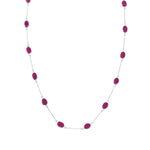 Marilyn Necklace in Silver with Ruby Quartz Necklace Memara 