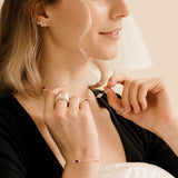 Aquila Studded Ear Jewel in Silver with Zirconia Earring Memara 