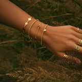 Double Disk Bracelet in Gold