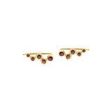 Aquila Studded Ear Jewel in Gold with Garnet