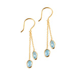 Duals in Swiss Blue Topaz Earring Memara 