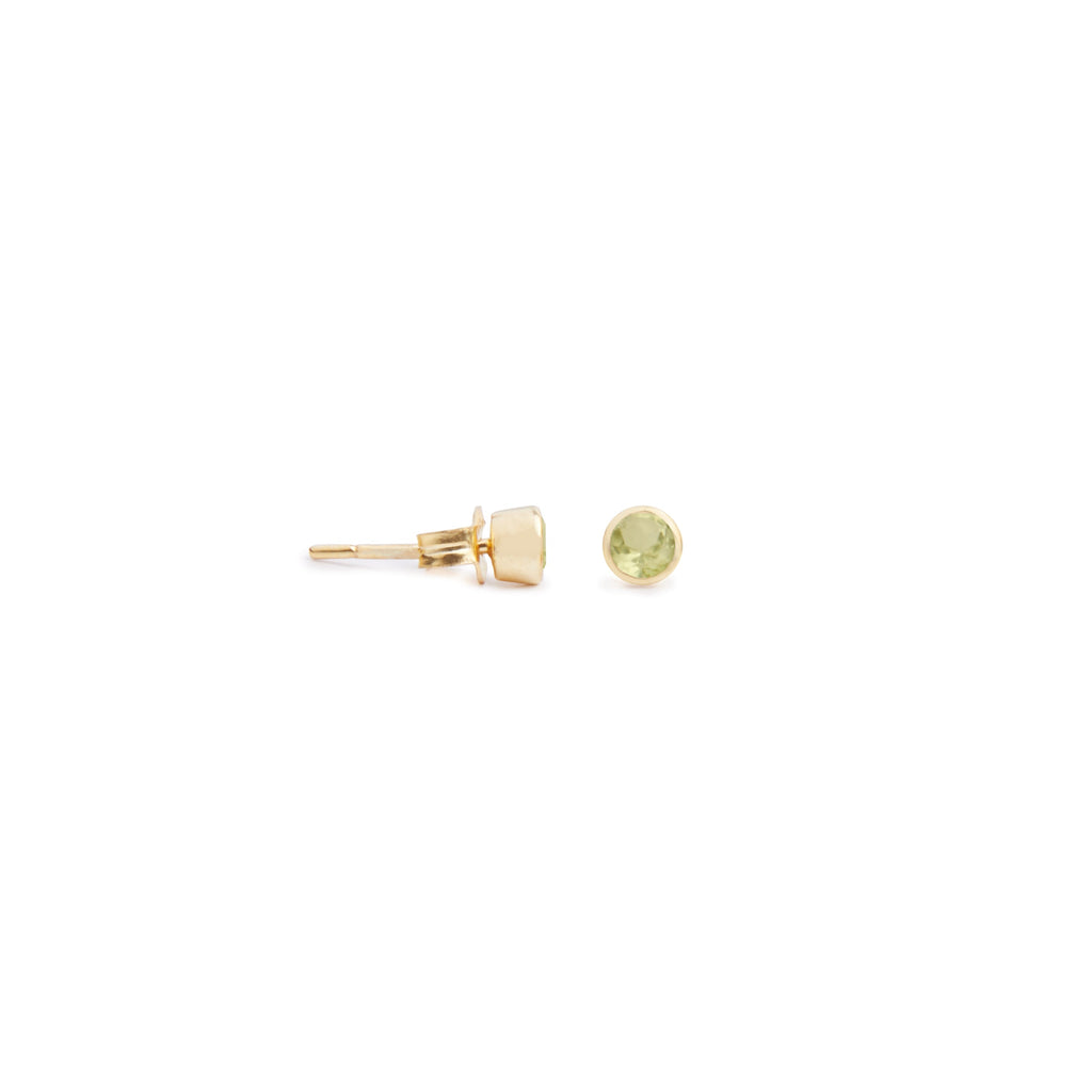 Acer Ear Stud in Gold with Peridot Earring Memara 