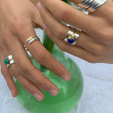 Aladdin Ring in Silver with Lapis Lazuli Ring Memara 
