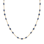 Malike Necklace in Gold and London Blue Topaz Necklace Memara 